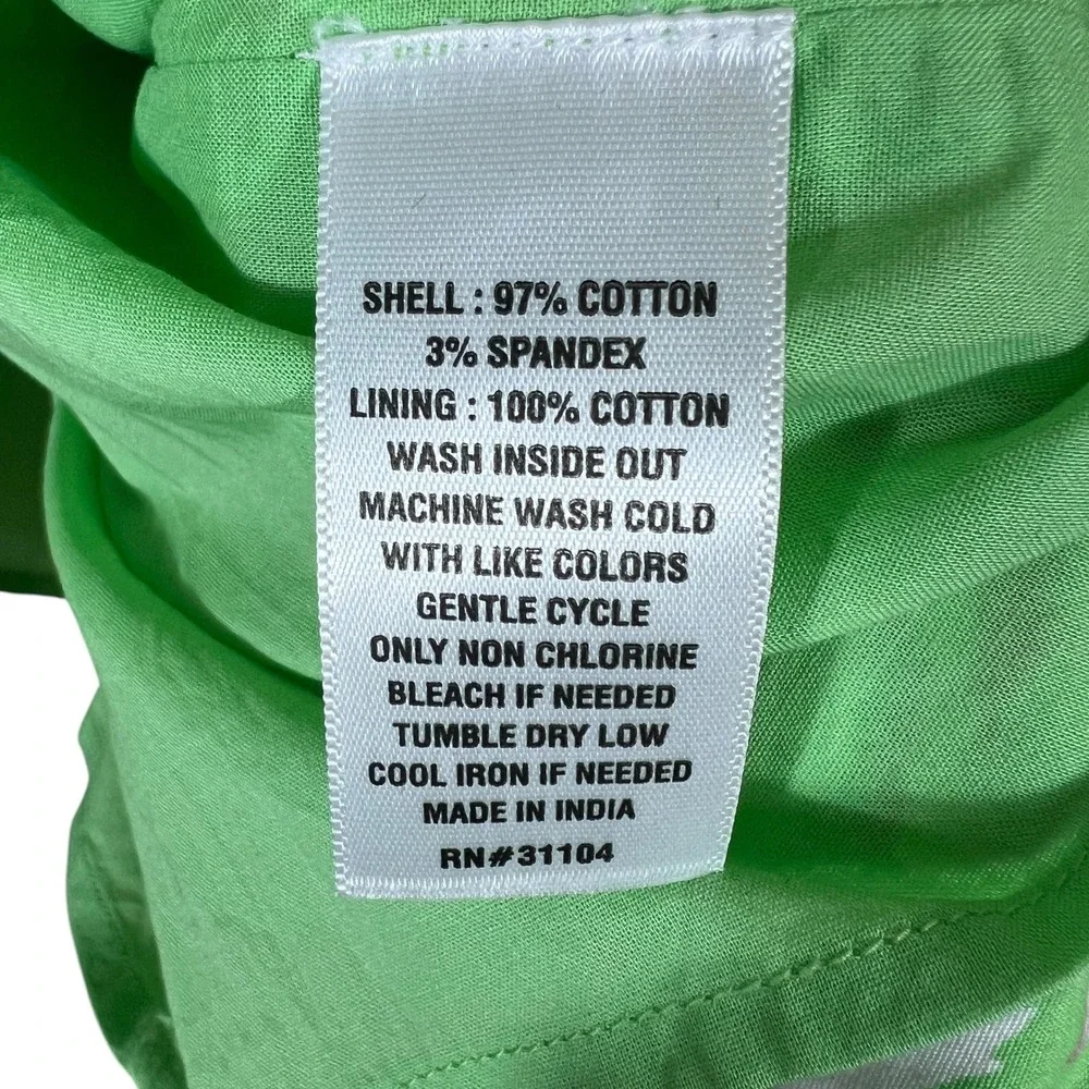 NWT Crown & Ivy Pink Pineapple Mini Dress Green Tropical Puff Sleeve Size 12 - Picture 6 of 7